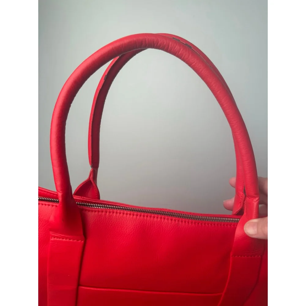 Women's Vessel Tote Bag Red/Silver One Size